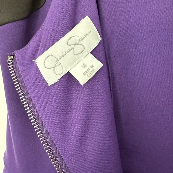 Jessica Simpson Royal Purple and Black Dress with Cut-out Detail - Picture 3 of 3